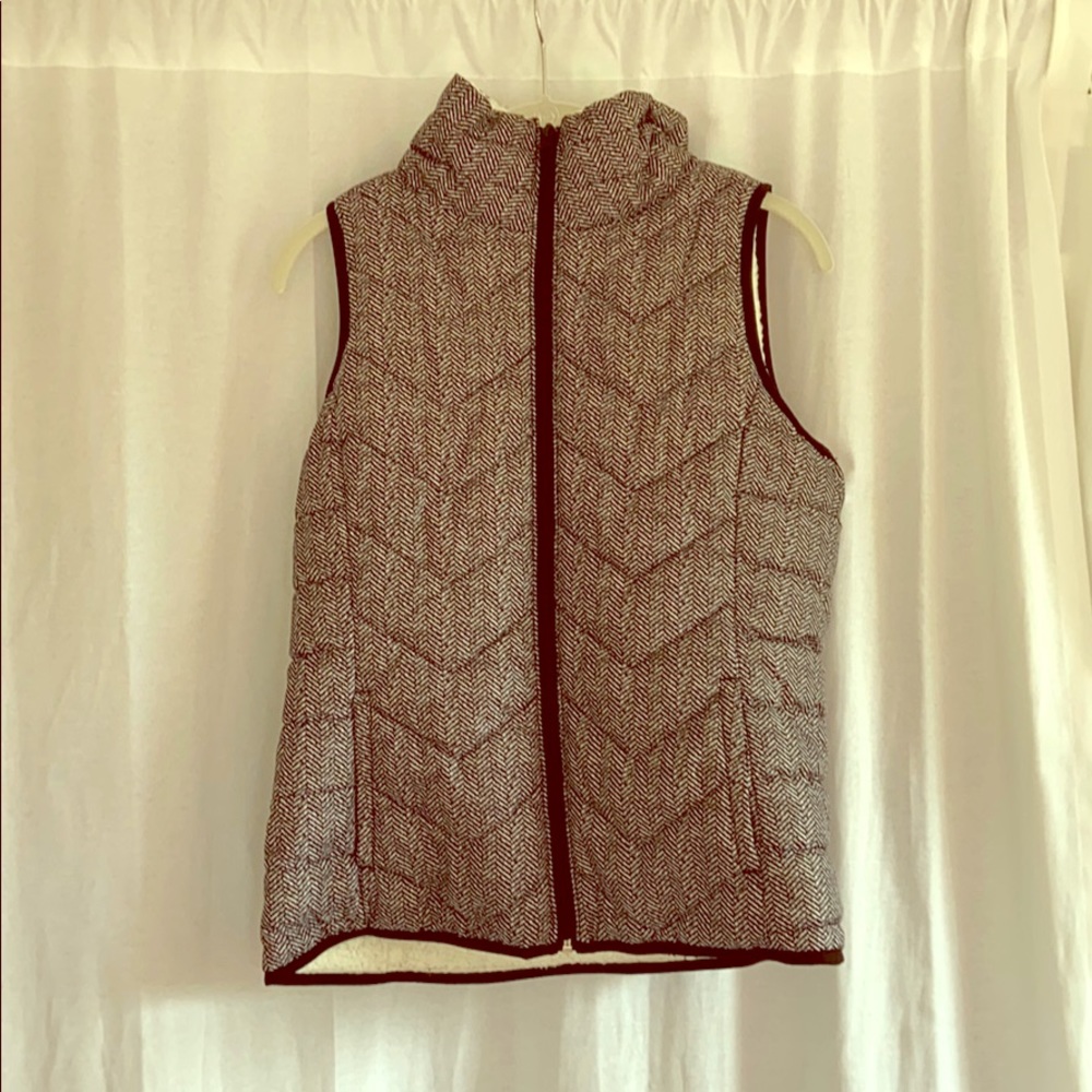 Black and white vest